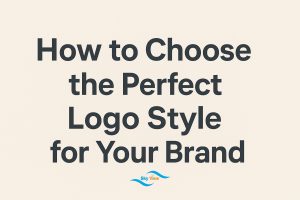 A designer sketching different logo styles and color palettes.