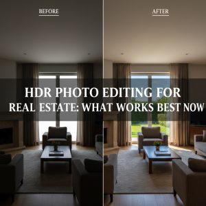 HDR photo editing for real estate interiors showing balanced lighting and natural colors
