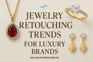 Close-up of a luxury ring after professional jewelry retouching, showing preserved texture and true color.