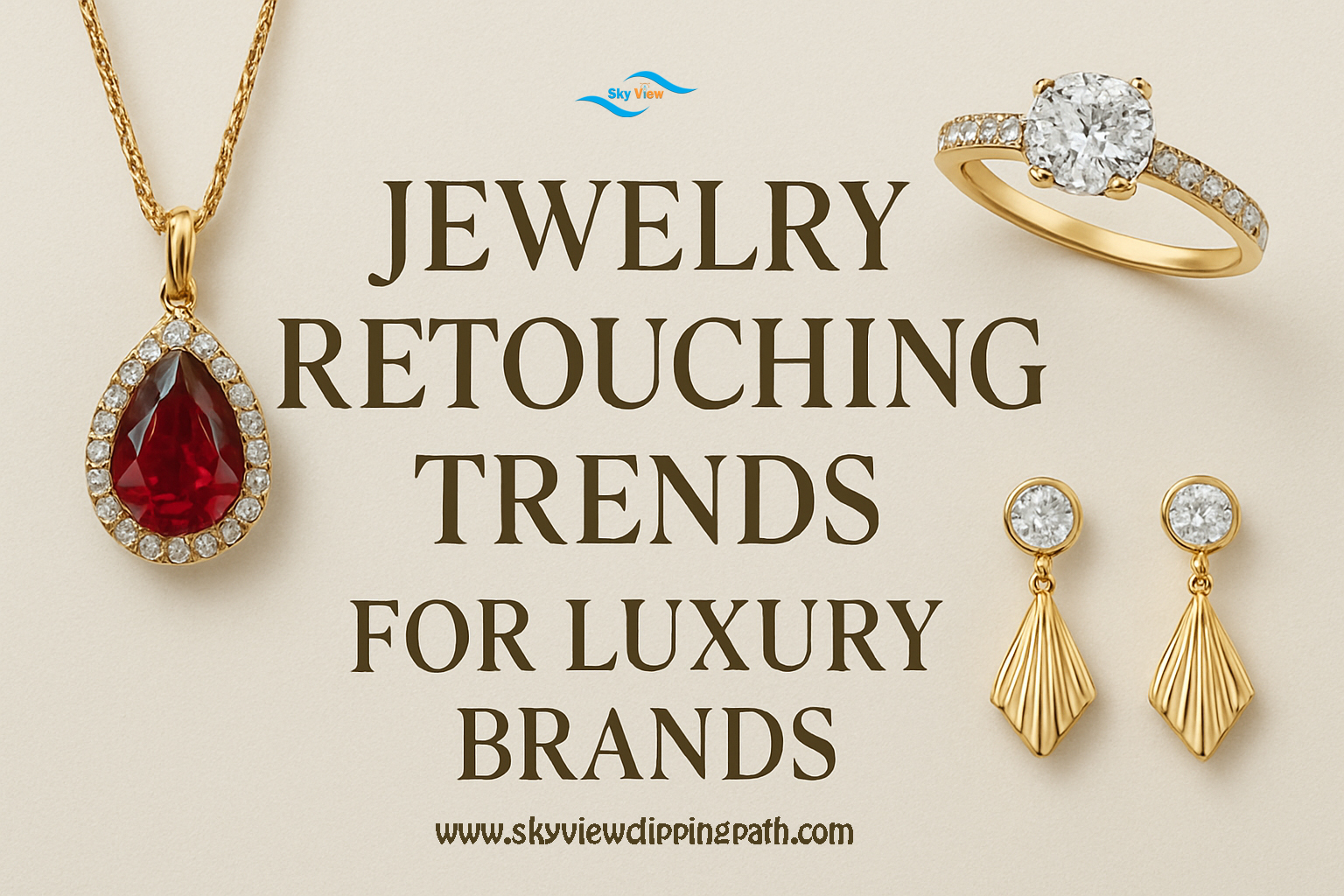 Close-up of a luxury ring after professional jewelry retouching, showing preserved texture and true color.